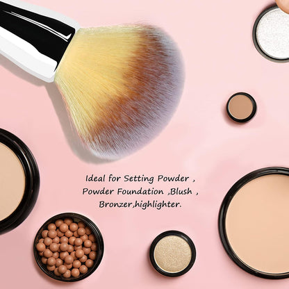 Foundation Brush, Large Powder Brush Flat Arched Premium Durable Kabuki Makeup Brush Perfect for Blending Liquid,Cream and Flawless Powder,Buffing, Blending,Concealer …